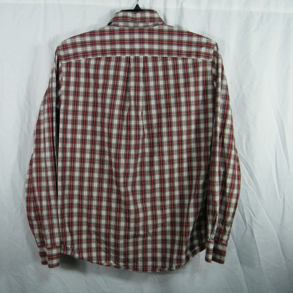 Eddie Bauer Legend Wash Plaid Button Down Shirt Mens M‎ Red Green Cotton Casual - Picture 5 of 8